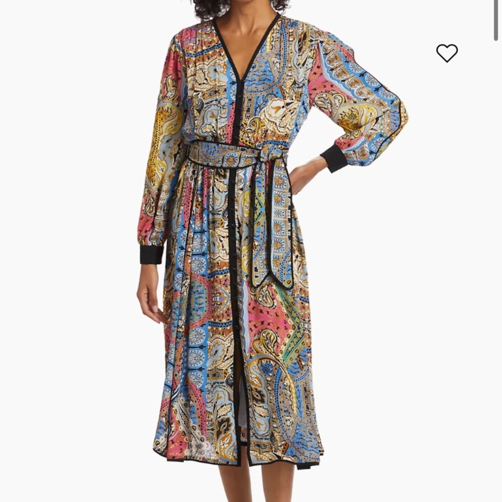 Elie Tahari Camren paisley silk dress - Picture 3 of 11